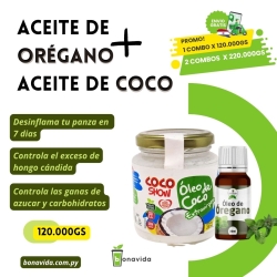 Aceite de Orégano + Aceite de coco